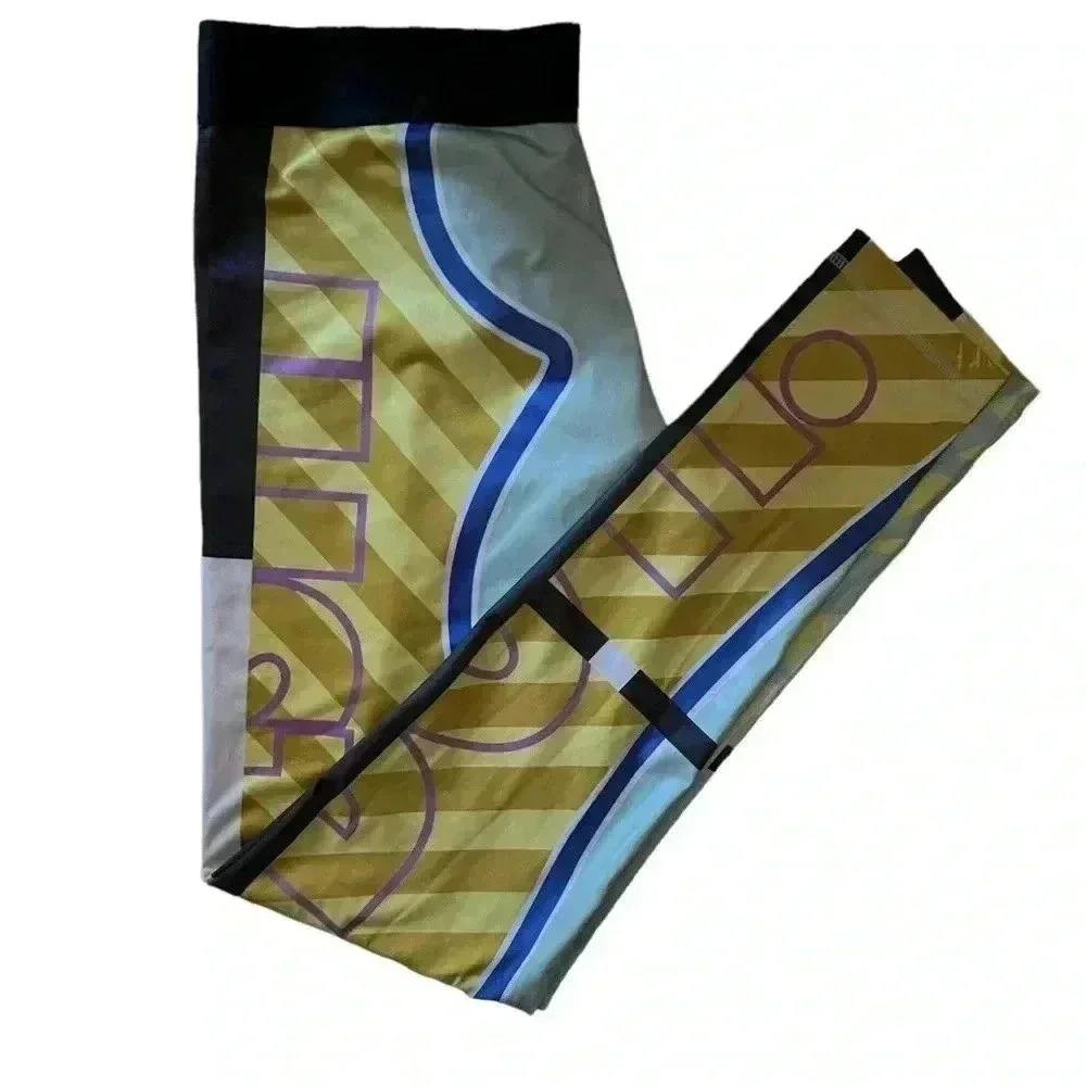 Nike pro workout leggings activewear colorful yellow pink blue